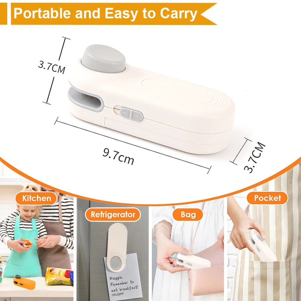 SwiftCart®Mini Plastic Bag Heat Sealer | Portable Food Storage Sealing Machine - SwiftCart