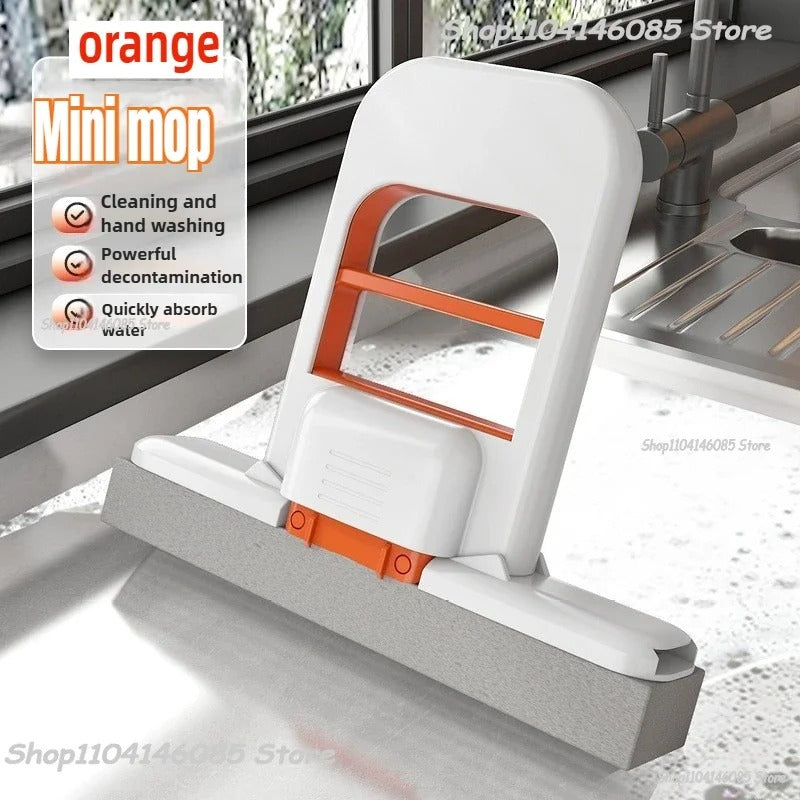 SwiftCart® Mini Portable Sponge Mop | Easy Squeeze Hand-Free Cleaning Mini Mop - SwiftCart