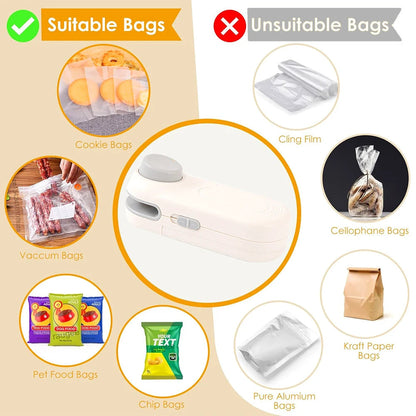 SwiftCart®Mini Plastic Bag Heat Sealer | Portable Food Storage Sealing Machine - SwiftCart