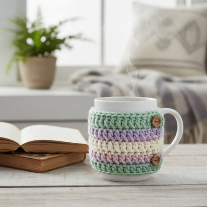 SwiftCart®Reusable Crochet Cup Cover | Handmade Cozy Coffee Sleeve Make to Order - SwiftCart