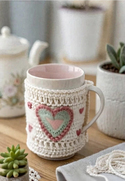 SwiftCart®Reusable Crochet Cup Cover | Handmade Cozy Coffee Sleeve Make to Order - SwiftCart