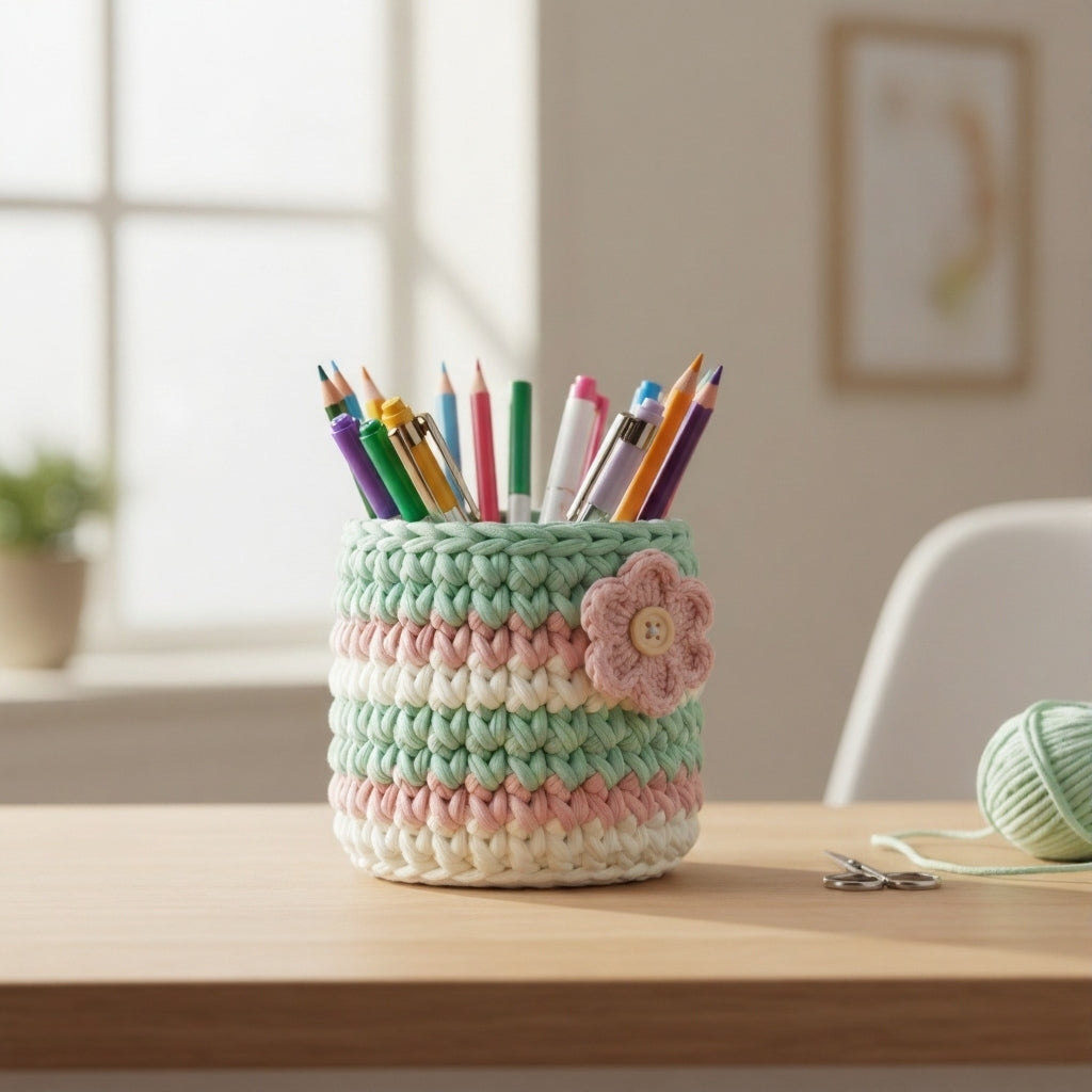 SwiftCart®Handmade Crochet Basket | Multipurpose Storage Basket - SwiftCart