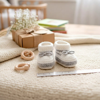 SwiftCart®Newborn Crochet Booties|Handcrafted Personalized Baby Booties - SwiftCart