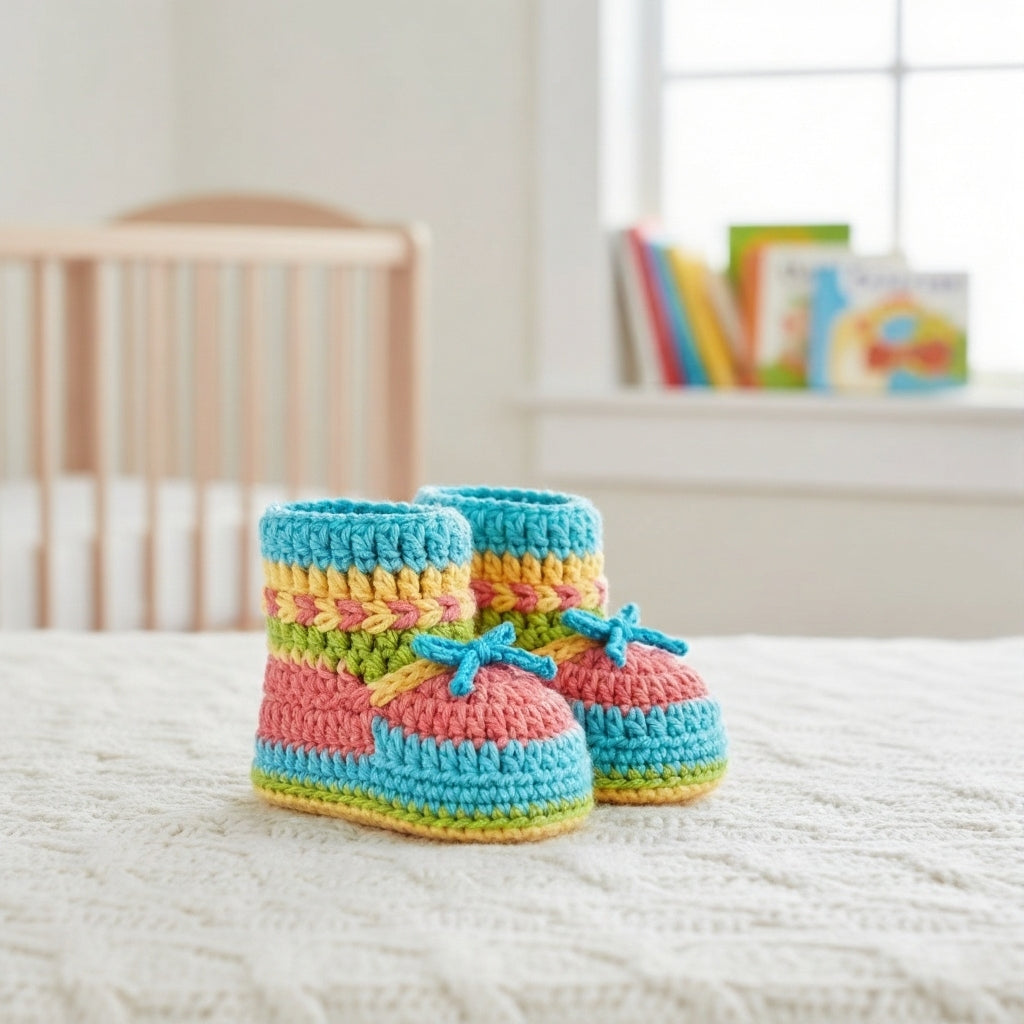 SwiftCart®Newborn Crochet Booties|Handcrafted Personalized Baby Booties - SwiftCart