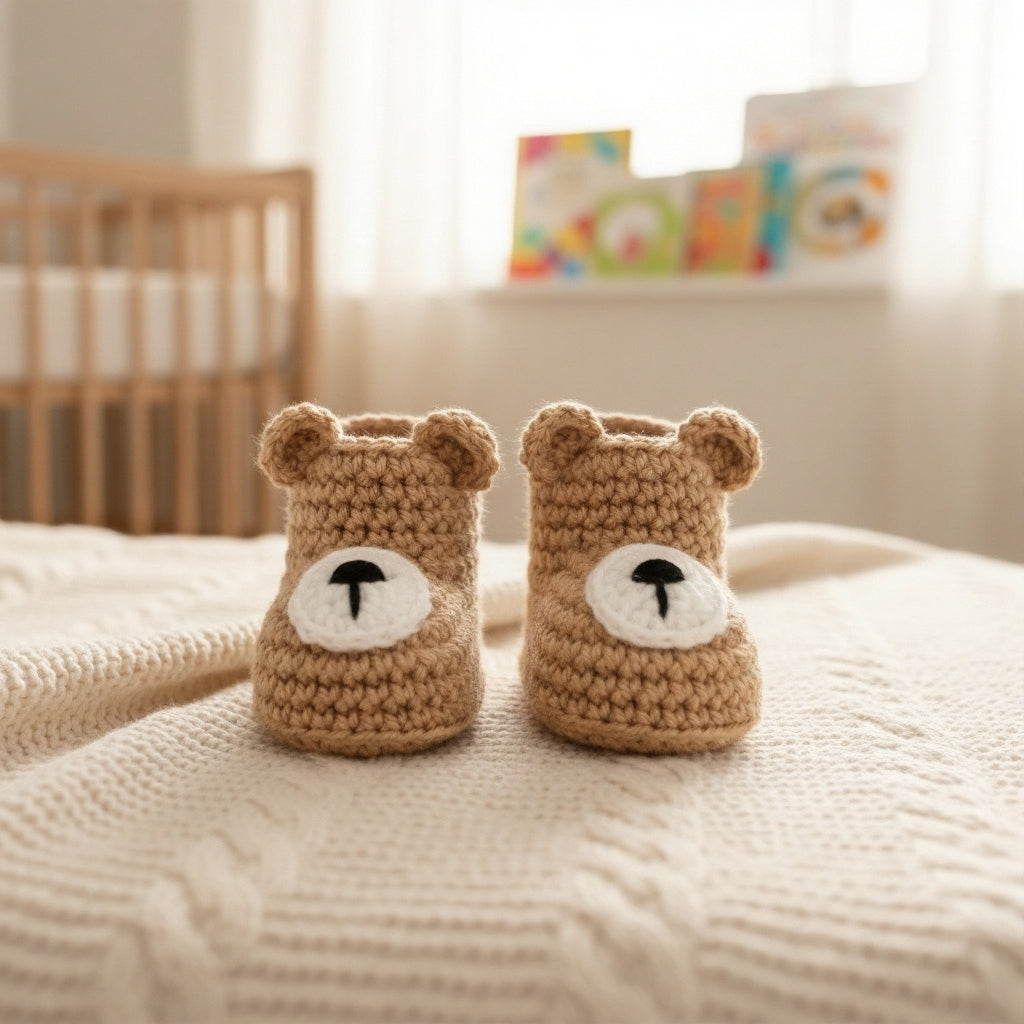 SwiftCart®Newborn Crochet Booties|Handcrafted Personalized Baby Booties - SwiftCart