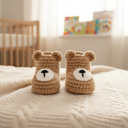 SwiftCart®Newborn Crochet Booties|Handcrafted Personalized Baby Booties - SwiftCart