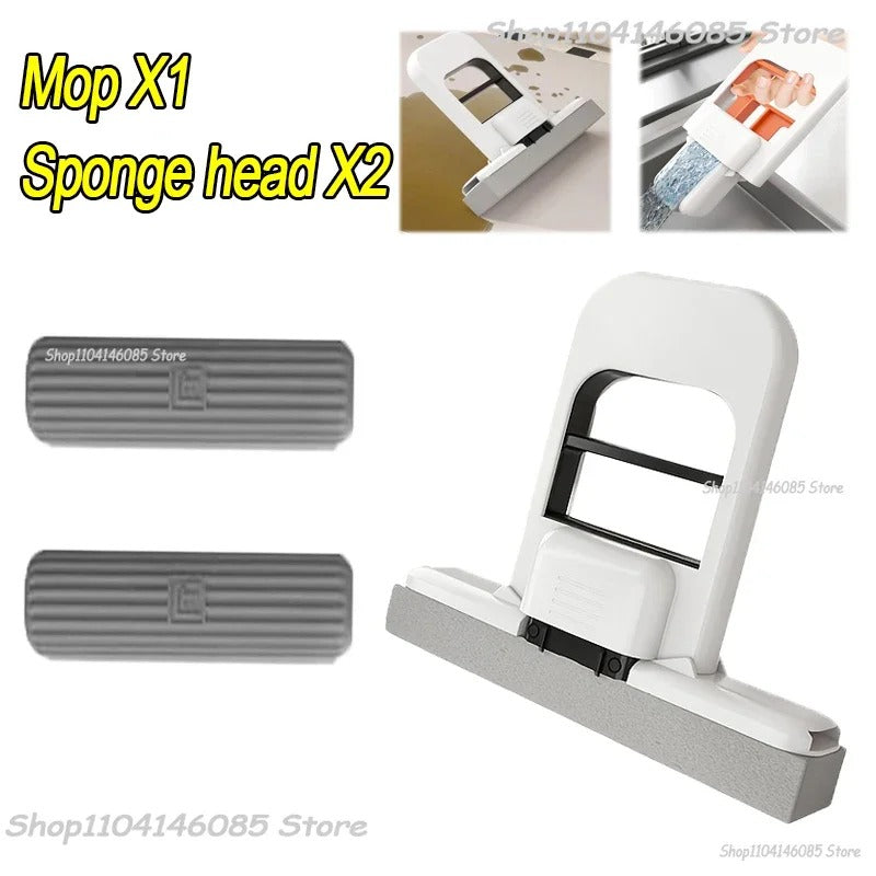 SwiftCart®  Mini Portable Sponge Mop | Easy Squeeze Hand-Free Cleaning Mini Mop