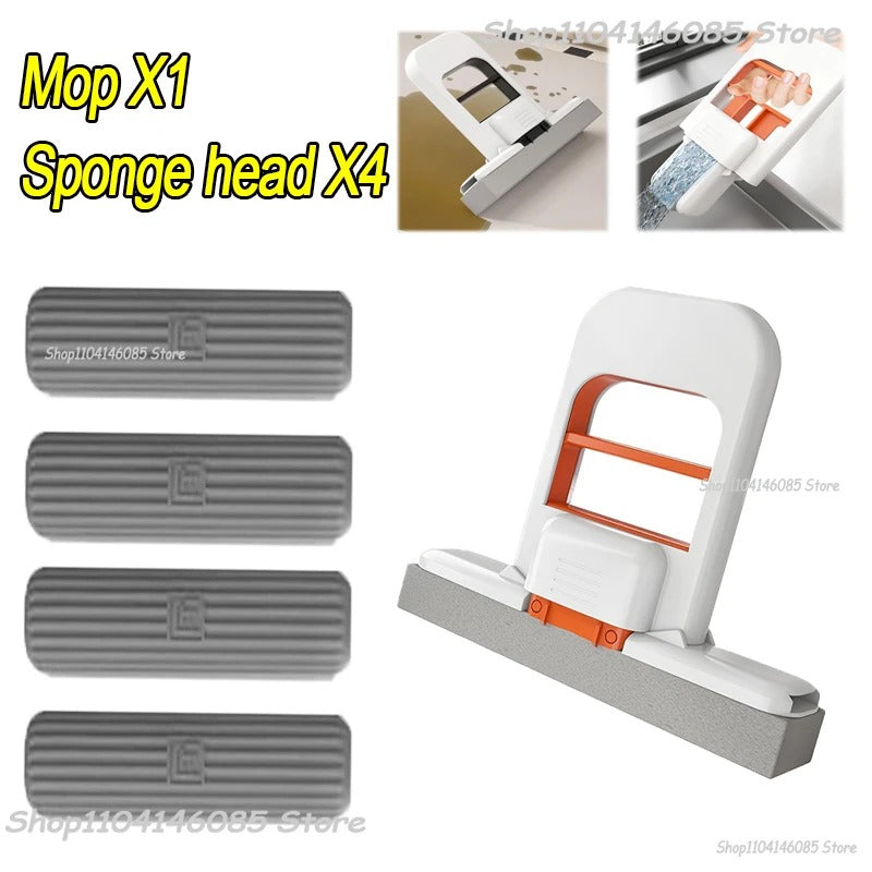 SwiftCart®  Mini Portable Sponge Mop | Easy Squeeze Hand-Free Cleaning Mini Mop