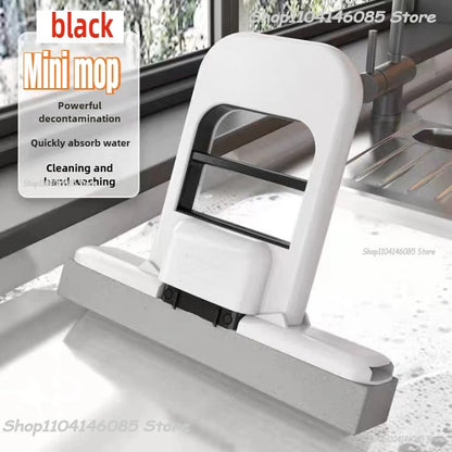 SwiftCart®  Mini Portable Sponge Mop | Easy Squeeze Hand-Free Cleaning Mini Mop