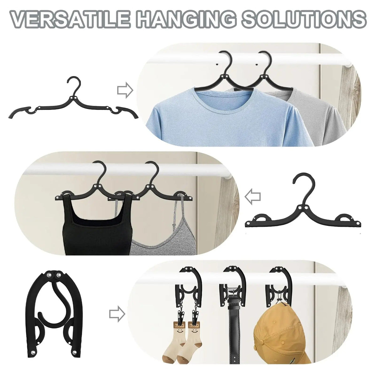 SwiftCart®Foldable Travel Hangers | Compact Clothes Organizer & Travel Accessories - SwiftCart
