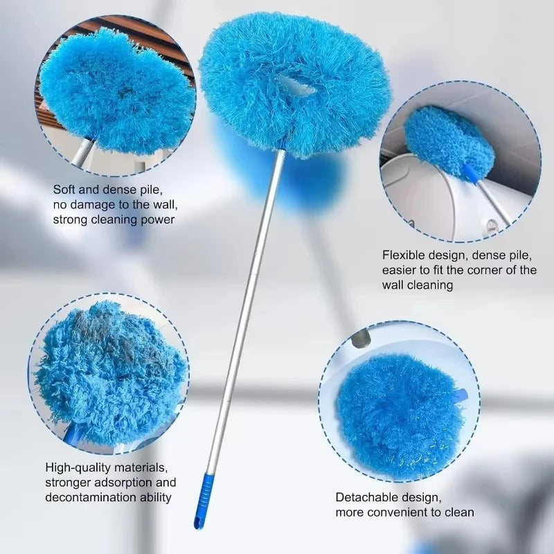 SwiftCart®Extendable Microfiber Fan Duster | Multifunctional Household Cleaning Tool - SwiftCart