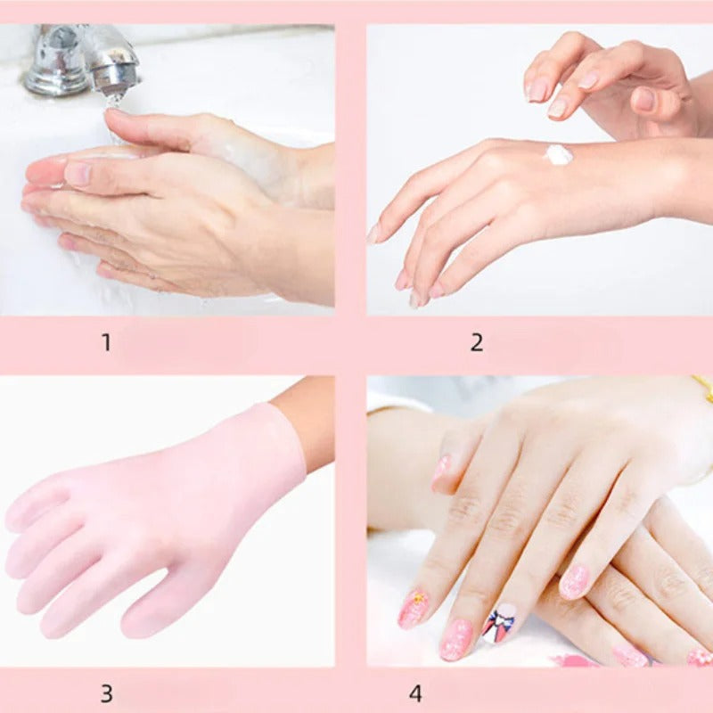 SwiftCart®Moisturizing Silicone Gloves | Hand Care Tool for Dry & Rough Skin
