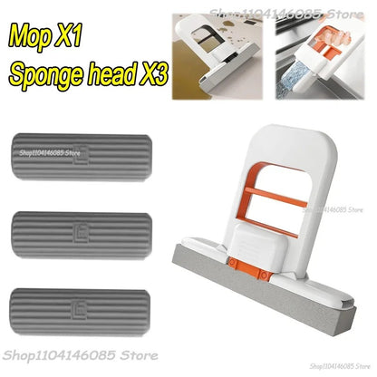 SwiftCart®  Mini Portable Sponge Mop | Easy Squeeze Hand-Free Cleaning Mini Mop